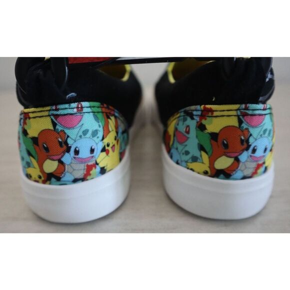 Pokémon BBPK42GU002 Boy's Sz 6 Black Multi Character Low Top Slip-On Shoes - Picture 2 of 9